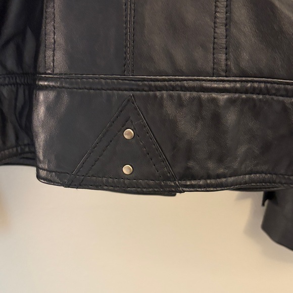 Tribal Black Leather Stud-Accent Moto Jacket - Picture 8 of 8